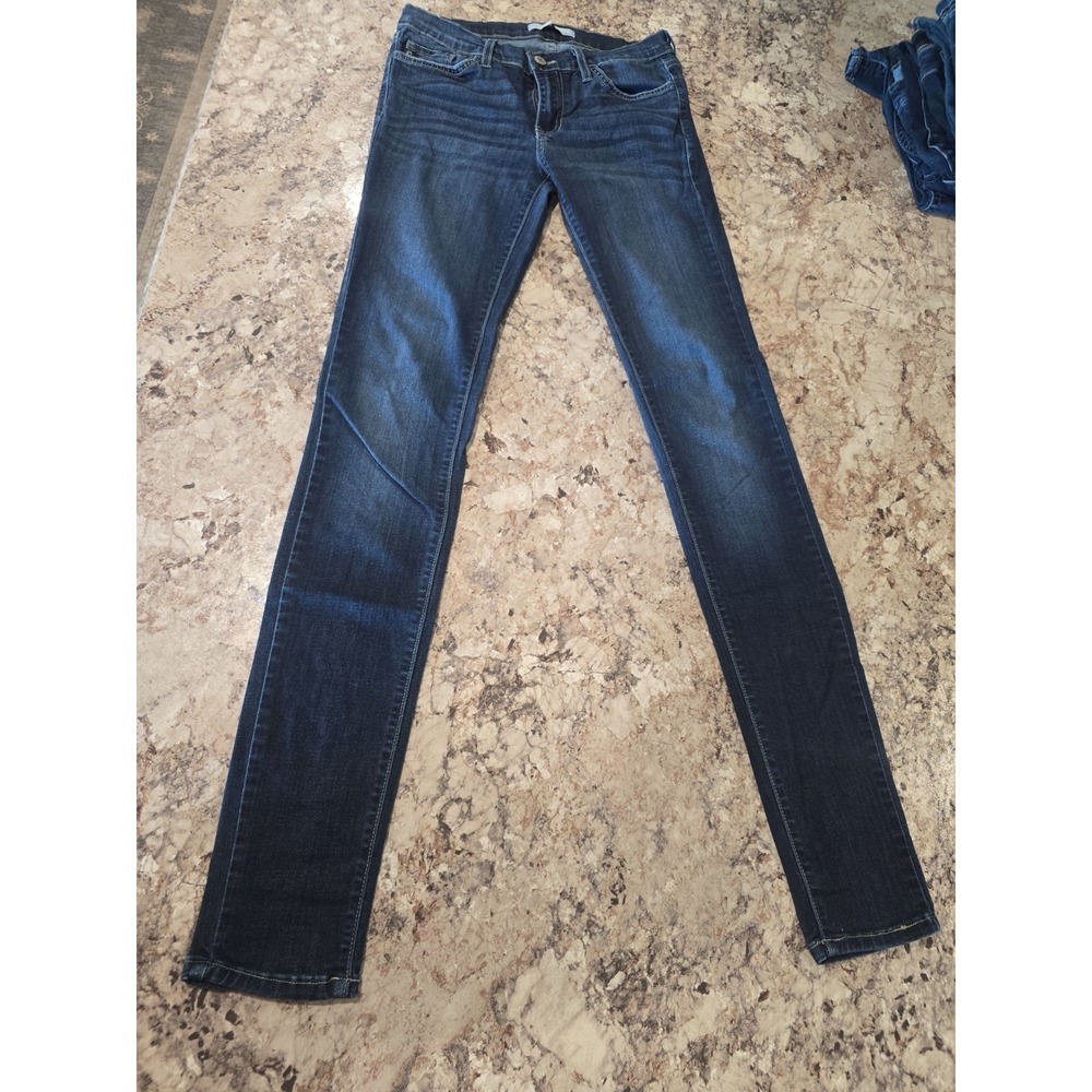 Rancan Jeans #28 Skinny Jeans‎  Dark Denim Low Rise  Stretch Bk10099x  Cut#j-364